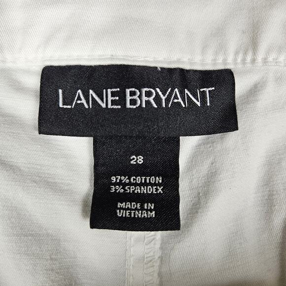 Lane Bryant City Chino Shorts White Cotton Stretch 5" Summer Womens Plus Size 28 - Picture 6 of 12